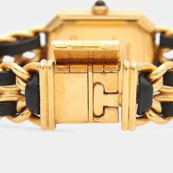 Pre Owned Chanel Premiere Quartz Gold Plated Stainless Steel Women's Wristwatch 20 mm