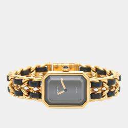 Pre Owned Chanel Premiere Quartz Gold Plated Stainless Steel Women's Wristwatch 20 mm