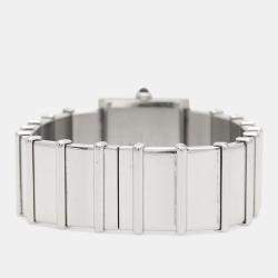 Pre Owned Chanel Mademoiselle Quartz Diamond Stainless Steel Women's Wristwatch 22.5 mm