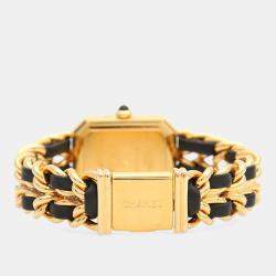 Pre Owned Chanel Premiere Quartz Gold Plated Stainless Steel Women's Wristwatch 20 mm