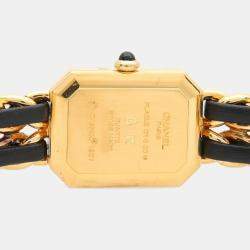 Pre Owned Chanel Premiere Quartz Gold Plated Stainless Steel Women's Wristwatch 20 mm