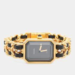 Pre Owned Chanel Premiere Quartz Gold Plated Stainless Steel Women's Wristwatch 20 mm