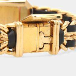 Pre Owned Chanel Premiere Quartz Gold Plated Stainless Steel Women's Wristwatch 20 mm