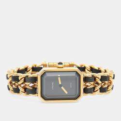 Pre Owned Chanel Premiere Quartz Gold Plated Stainless Steel Women's Wristwatch 20 mm