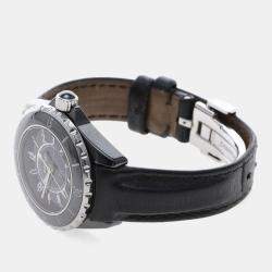 Pre Owned Chanel J12 Quartz Ceramic Stainless Steel Women's Wristwatch 34 mm