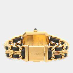 Pre Owned Chanel Premiere Quartz Gold Plated Stainless Steel Women's Wristwatch 20 mm
