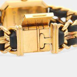 Pre Owned Chanel Premiere Quartz Gold Plated Stainless Steel Women's Wristwatch 20 mm