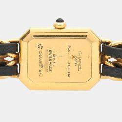 Pre Owned Chanel Premiere Quartz Gold Plated Stainless Steel Women's Wristwatch 20 mm