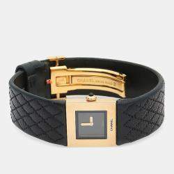 Pre Owned Chanel Matelasse Quartz Yellow Gold Women's Wristwatch 19 mm