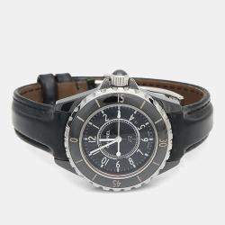 مملوكة مسبقًا Chanel J12 Quartz Ceramic Stainless Steel Women's Wristwatch 34 mm