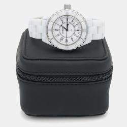Pre Owned Chanel J12 Quartz Ceramic Stainless Steel Women's Wristwatch 34 mm