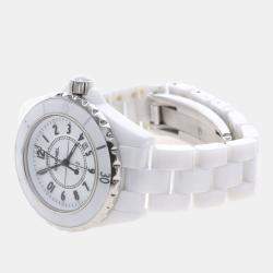 Pre Owned Chanel J12 Quartz Ceramic Stainless Steel Women's Wristwatch 34 mm