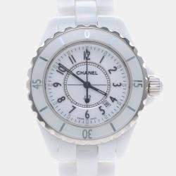Pre Owned Chanel J12 Quartz Ceramic Stainless Steel Women's Wristwatch 34 mm