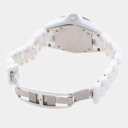 Pre Owned Chanel J12 Quartz Ceramic Stainless Steel Women's Wristwatch 34 mm