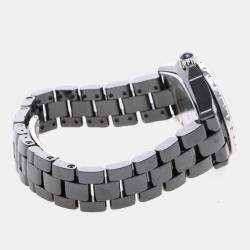 Pre Owned Chanel J12 Quartz Ceramic Stainless Steel Women's Wristwatch 33 mm