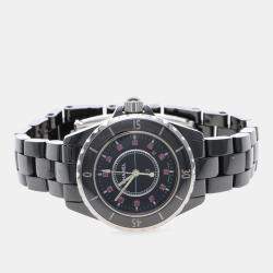 Pre Owned Chanel J12 Quartz Ceramic Stainless Steel Women's Wristwatch 33 mm