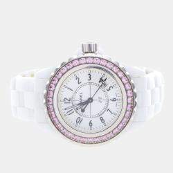 Pre Owned Chanel J12 Quartz Ceramic Stainless Steel Women's Wristwatch 34 mm