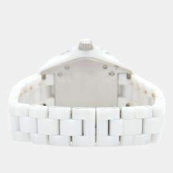 Pre Owned Chanel J12 Quartz Ceramic Stainless Steel Women's Wristwatch 34 mm