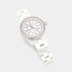 Pre Owned Chanel J12 Quartz Ceramic Stainless Steel Women's Wristwatch 34 mm