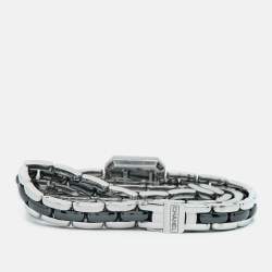 Pre Owned Chanel Premiere H3058 Black Dial Ceramic Stainless Steel Diamond Women's Wristwatch 15 mm