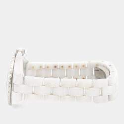 Pre Owned Chanel J12 H2570 Quartz White Diamonds Ceramic Women's Wristwatch 29mm