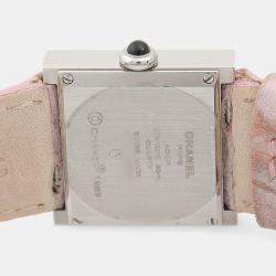 Pre Owned Chanel Mademoiselle H0572 Quartz White Stainless Steel Women's Wristwatch 22.5mm