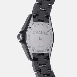 Pre Owned Chanel J12 H3109 Automatic Black Dial Ceramic Diamond Women's Wristwatch 38mm