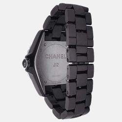 Pre Owned Chanel J12 H3109 Automatic Black Dial Ceramic Diamond Women's Wristwatch 38mm