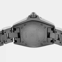 Pre Owned Chanel J12 H2978 Quartz Grey Ceramic Stainless Steel Women's Wristwatch 33 mm
