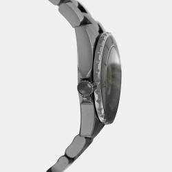 Pre Owned Chanel J12 H2978 Quartz Grey Ceramic Stainless Steel Women's Wristwatch 33 mm