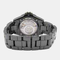 Pre Owned ساعة يد نسائية شانيل مادوموازيل H9761 أوتوماتيكية ستانلس ستيل سوداء 39 مم