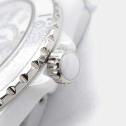 مملوكة مسبقًا ساعة يد نسائية شانيل J12 H6476 سيراميك أبيض أوتوماتيكية 39 مم