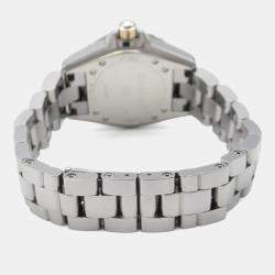 مملوكة مسبقًا Chanel  J12 H4197 Quartz Grey 18k Rose Gold Ceramic Women's Wristwatch 34 mm