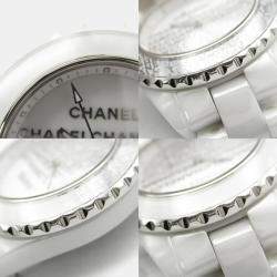 Pre Owned Chanel J12 H7419 Quartz White Ceramic Women's Wristwatch 33.5 mm