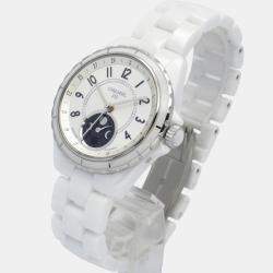 مملوكة مسبقًا ساعة يد نسائية شانيل J12 H3404 أوتوماتيكية سيراميك بيضاء 39 مم