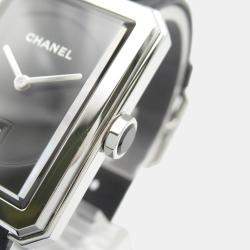 Pre Owned Chanel Boy-Friend H6585 Quartz Black Stainless Steel Women's Wristwatch 27 mm