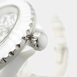 Pre Owned ساعة يد نسائية شانيل J12 H7990 كوارتز سيراميك أبيض 33.5 مم