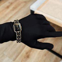 مملوكة مسبقًا Chanel Première H6951 Gold Metal Leather Women's Wristwatch 20 mm