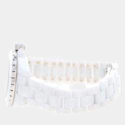 مملوكة مسبقًا ساعة يد نسائية شانيل J12 H0968 سيراميك بيضاء أوتوماتيكية 33 مم