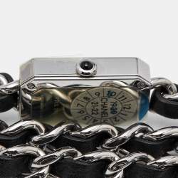 مملوكة مسبقًا ساعة يد نسائية شانيل Premiere H3749 ميناء أسود ستانلس ستيل جلد 16 مم