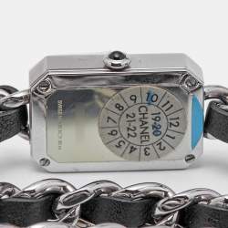 مملوكة مسبقًا ساعة يد نسائية شانيل Premiere H3749 ميناء أسود ستانلس ستيل جلد 16 مم