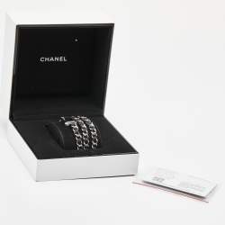 مملوكة مسبقًا ساعة يد نسائية شانيل Premiere H3749 ميناء أسود ستانلس ستيل جلد 16 مم