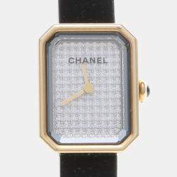 مملوكة مسبقًا Chanel Premiere Diamond Quartz 18K Yellow Gold Titanium Women's Wristwatch 15.5 mm