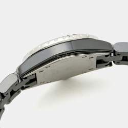 Pre Owned ساعة يد نسائية شانيل J12 H1625 ستانلس ستيل ماس أسود سيراميك 33 مم