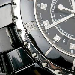 Pre Owned ساعة يد نسائية شانيل J12 H1625 ستانلس ستيل ماس أسود سيراميك 33 مم