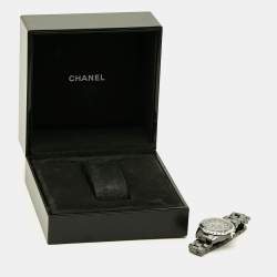 Pre Owned ساعة يد نسائية شانيل J12 H1625 ستانلس ستيل ماس أسود سيراميك 33 مم