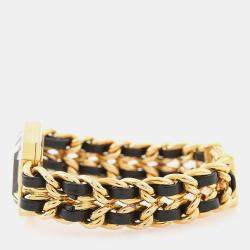 Pre Owned Chanel Premiere H0001 Black Yellow Gold Plated, Stainless Steel Quartz Women's Wristwatch 20x26 mm