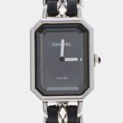 Pre Owned Chanel Premiere H7022 Black Stainless Steel Quartz Women's Wristwatch 20x26mm