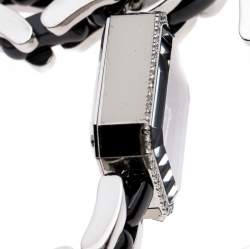 Pre Owned Chanel Black Ceramic Stainless Steel Diamond Premiere Women's Wristwatch 15 mm