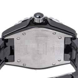 Chanel Black Ceramic Stainless Steel J12 Women's Wristwatch 39 mm